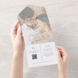 Casamento manuscrito de foto elegante