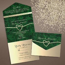 Casamento Mármore Dourado Esmeralda
