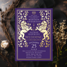 Casamento Medieval do Leão Real Roxo