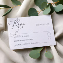Casamento Minimal Branco Tipografia RSVP