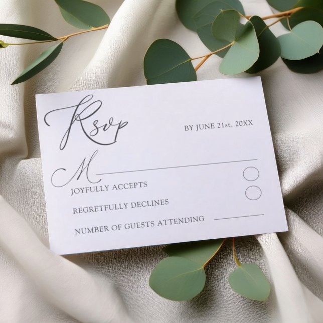 Casamento Minimal Branco Tipografia RSVP (Criador carregado)