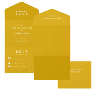 Casamento Minimalista Amarelo-Amarelo-Elegante Mod