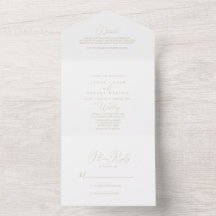 Casamento Minimalista Clássico Dourado