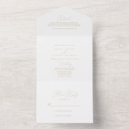 Casamento Minimalista Clássico Dourado