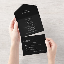 Casamento Minimalista Clássico Negro Elegante