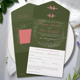 Casamento Minimalista Clássico Verde Azeitona