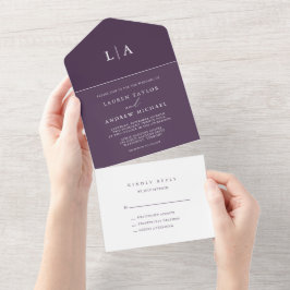 Casamento Minimalista de Roxo Plum