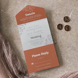 Casamento Minimalista de Terracota com Flores Silv