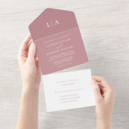 Casamento Minimalista Dusty Rosa Blush