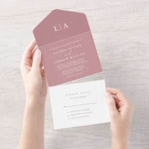 Casamento Minimalista Dusty Rosa Blush