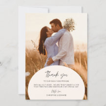 Casamento Minimalista E Elegante Obrigado Cartão c