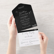 Casamento Minimalista Elegante Preto e Branco