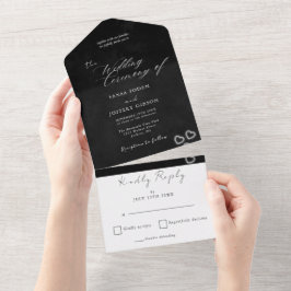 Casamento Minimalista Elegante Preto e Branco