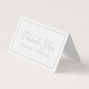Casamento Minimalista Elegante Silver Obrigado
