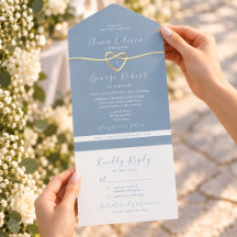 Casamento Minimalista em Azul Poeira e Dourado