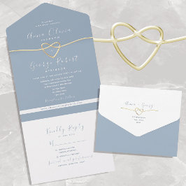 Casamento Minimalista em Azul Poeira e Dourado