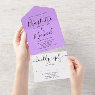 Casamento Minimalista Lavanda Lilás Elegante