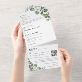 Casamento Minimalista Moderno com Código QR de RSV