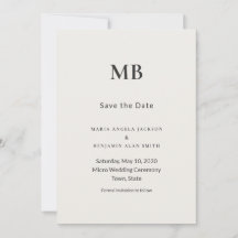 Casamento Minimalista Moderno Micro Save the Date