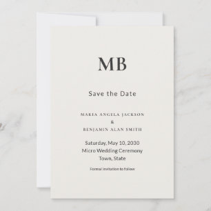 Casamento Minimalista Moderno Micro Save the Date