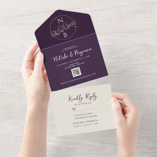 Casamento Minimalista Moderno Roxo