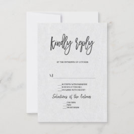 Casamento Minimalista Moderno RSVP à Mão