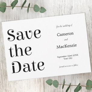 Casamento Minimalista Moderno Salve o Convite de D