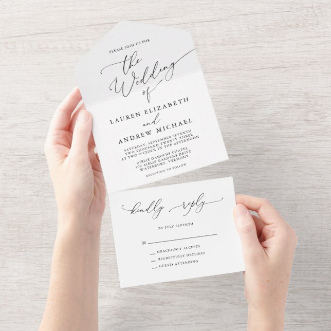 Casamento Minimalista Negro e Branco (Tearaway)