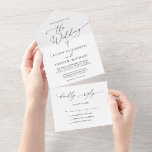 Casamento Minimalista Negro e Branco