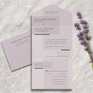 Casamento Minimalista Neutro de Cinzas lavandas