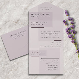 Casamento Minimalista Neutro de Cinzas lavandas