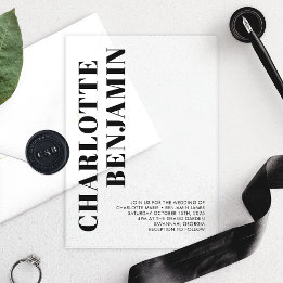Casamento Minimalista Preto Ousado Moderno
