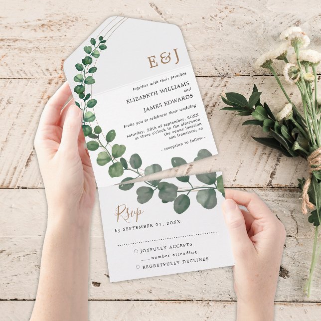 Casamento Minimalista Simples de Eucalipto (Criador carregado)