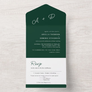 Casamento Minimalista Verde Esmeralda