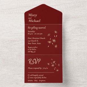 Casamento Mínimo das Sementes de Dandelion Blush e