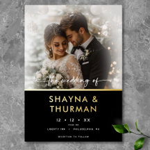 Casamento Mínimo de Foto do Script Branco Preto Mo