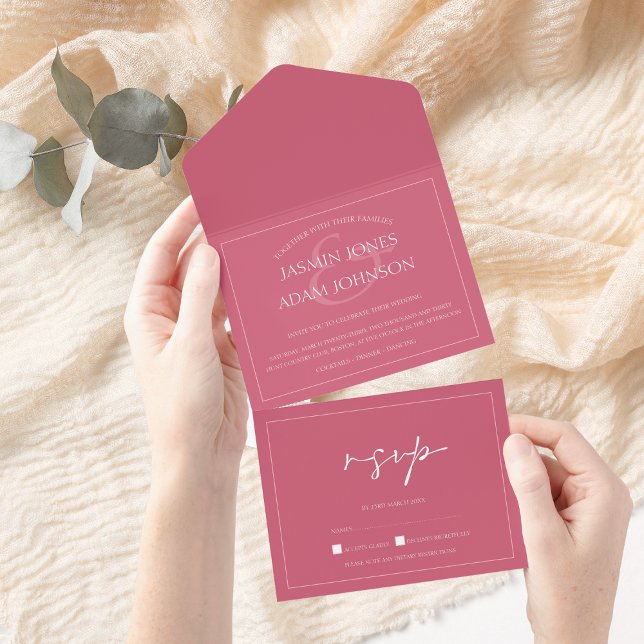 Casamento Mínimo de Script Rosa Magenta (Criador carregado)