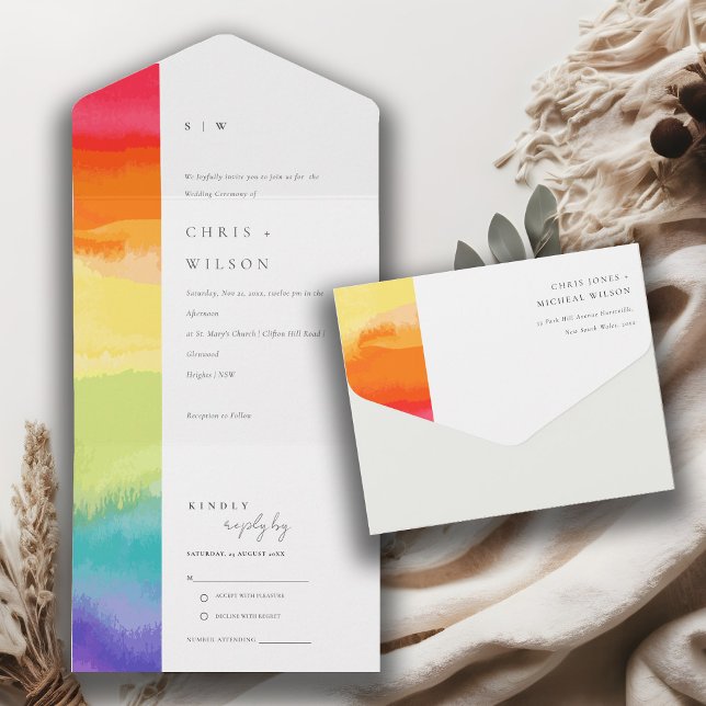 Casamento Mínimo do Orgulho Colorido Rainbow (Criador carregado)
