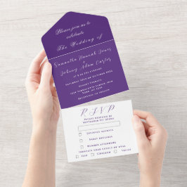 Casamento Mínimo Elegante De Escritos Roxos