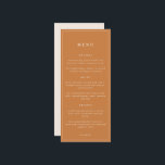 Casamento Mínimo Elegante Floral Rustico | Menu<br><div class="desc">Delicate Bloom Paperie,  uma coleção elegante de casamento rústica,  apresenta buquês florais no outono e cores impressionantes com tema de queda. Personalize este menu de casamento com as suas entradas,  redes e sobremesas planejadas. Esta versão apresenta nossos principais elementos de design,  invertidos para contraste adicional.</div>