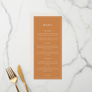 Casamento Mínimo Elegante Floral Rustico   Menu
