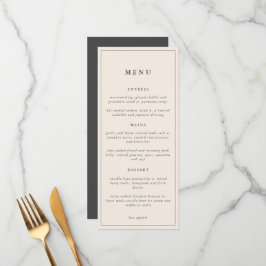 Casamento Mínimo Elegante Floral Rustico | Menu