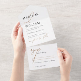 Casamento Mínimo Moderno Branco e Branco