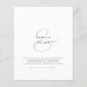 Casamento Mínimo Moderno de Ampersand Branco Negr