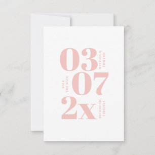 Casamento mínimo moderno e gráfico salvar a data