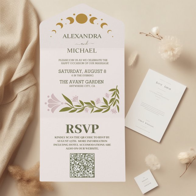Casamento Místico Botânico de Código QR (Criador carregado)