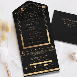 Casamento Místico de Astronomia da Lua Negra Doura