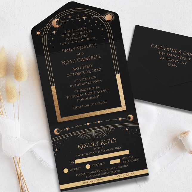 Casamento Místico de Astronomia da Lua Negra Doura (Criador carregado)