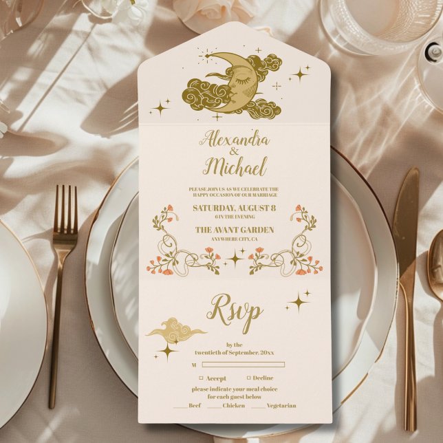 Casamento Místico Dourado Vintage (Criador carregado)
