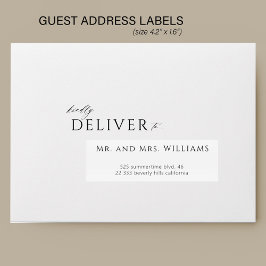 Casamento moderno 24 convidados etiquetas de ender